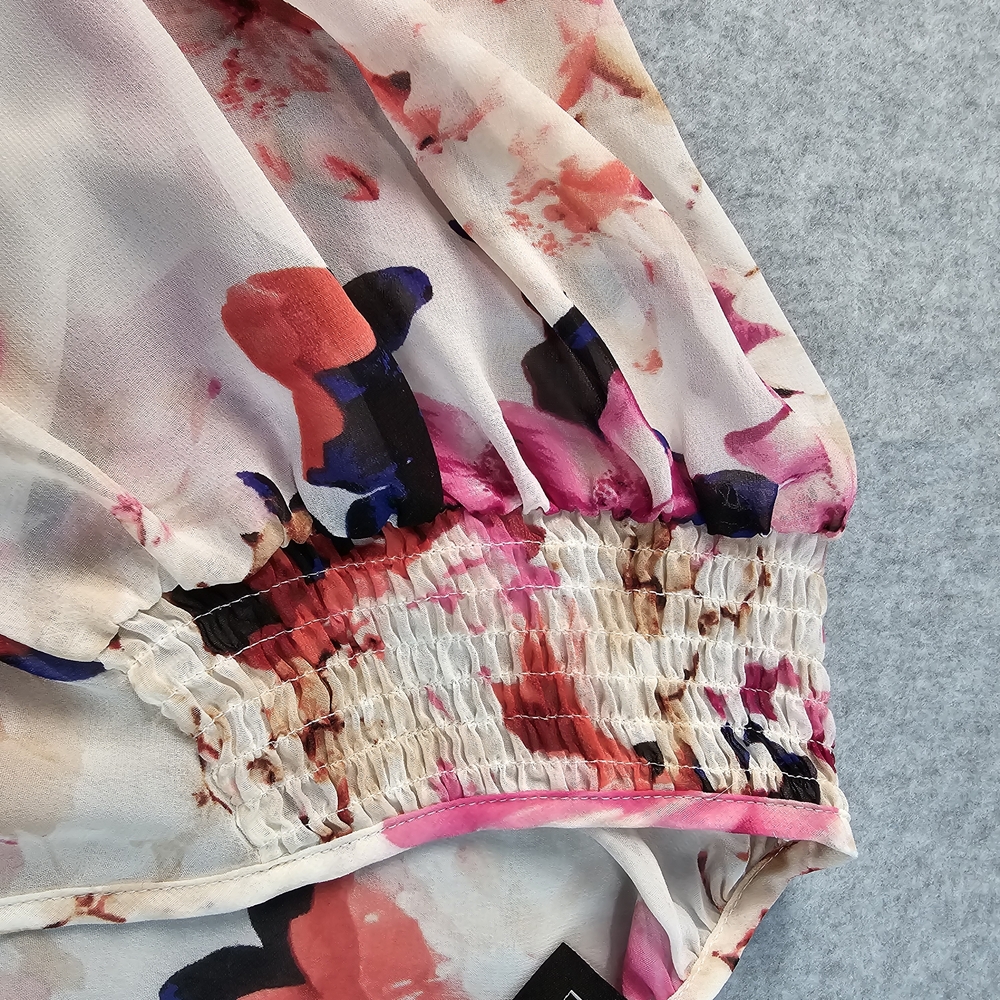 Lane Bryant Plus Size 18/20 Sheer Floral Blouse - Picture 5 of 9